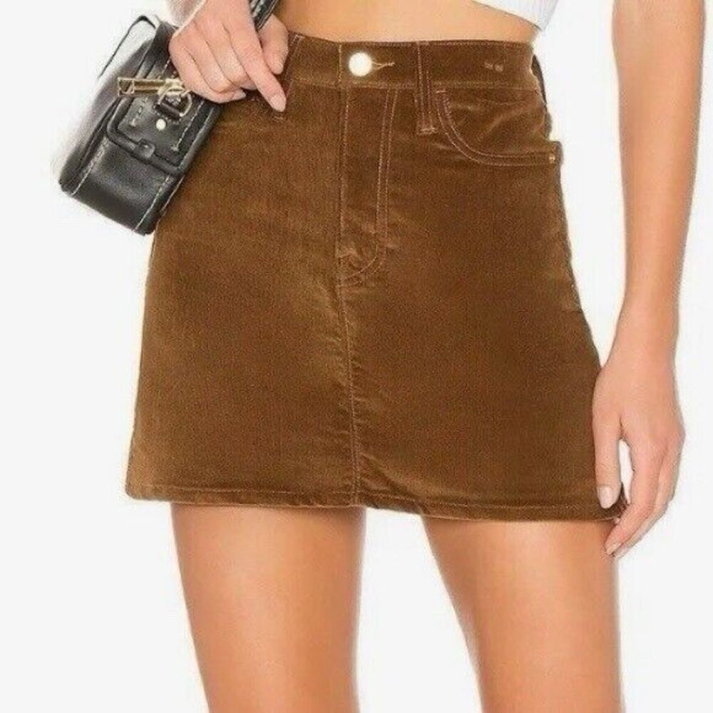 FRAME Le Mini Skirt Womens Size 29 Brown Corduroy‎